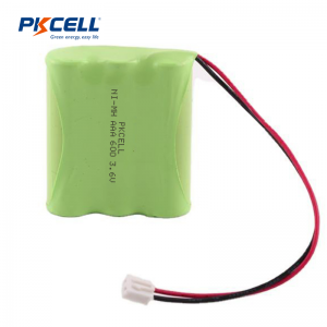 PKCell 3.6v 600mah nimh battery pack
